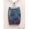 Gros Pendentif en Rubis sur Cyanite rectangulaire Bijoux en Rubis sur Cyanite CWA8.1