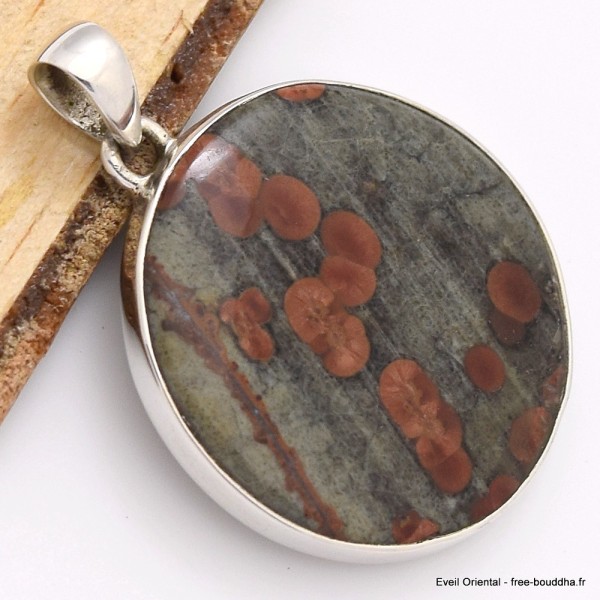 Pendentif rond en Obsidienne Peanut Pendentifs pierres naturelles CWA9.3