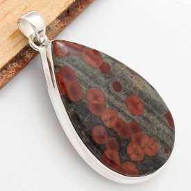 Bijou Obsidienne Peanut pendentif goutte allongé Pendentifs pierres naturelles CWA9.5