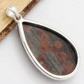 Bijou Obsidienne Peanut pendentif goutte allongé Pendentifs pierres naturelles CWA9.5