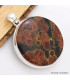 Gros pendentif rond Obsidienne Peanut Pendentifs pierres naturelles CWA9