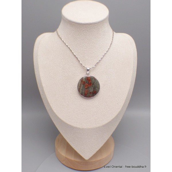 Pendentif rond en Obsidienne Peanut Pendentifs pierres naturelles CWA9.3