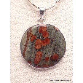 Pendentif rond en Obsidienne Peanut Pendentifs pierres naturelles CWA9.3