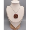 Gros pendentif rond Obsidienne Peanut Pendentifs pierres naturelles CWA9