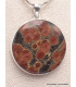 Gros pendentif rond Obsidienne Peanut Pendentifs pierres naturelles CWA9