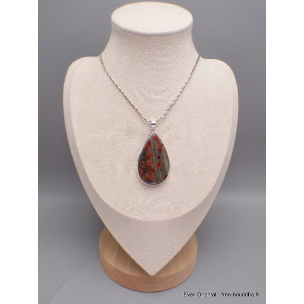 Bijou Obsidienne Peanut pendentif goutte allongé Pendentifs pierres naturelles CWA9.5