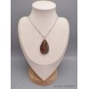 Bijou Obsidienne Peanut pendentif goutte allongé Pendentifs pierres naturelles CWA9.5