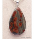 Bijou Obsidienne Peanut pendentif goutte allongé Pendentifs pierres naturelles CWA9.5