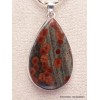 Bijou Obsidienne Peanut pendentif goutte allongé Pendentifs pierres naturelles CWA9.5