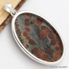 Gros pendentif Obsidienne Peanut gris ocre Pendentifs pierres naturelles CWA9.6