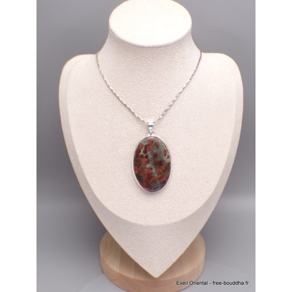 Gros pendentif Obsidienne Peanut gris ocre Pendentifs pierres naturelles CWA9.6