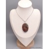 Gros pendentif Obsidienne Peanut gris ocre Pendentifs pierres naturelles CWA9.6