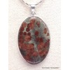 Gros pendentif Obsidienne Peanut gris ocre Pendentifs pierres naturelles CWA9.6