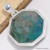 Pendentif hexagonal Quantum Quattro bleu vert Pendentifs pierres naturelles CWA10.15