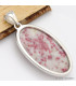Grand Pendentif Cristal de Cinabre oval Pendentifs pierres naturelles CWA11