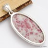 Grand Pendentif Cristal de Cinabre oval Pendentifs pierres naturelles CWA11