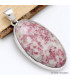 Grand Pendentif Cristal de Cinabre oval Pendentifs pierres naturelles CWA11