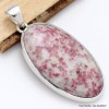 Grand Pendentif Cristal de Cinabre oval Pendentifs pierres naturelles CWA11