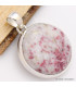 Cristal de Cinabre pendentif rond Pendentifs pierres naturelles CWA11.2