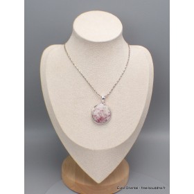 Cristal de Cinabre pendentif rond Pendentifs pierres naturelles CWA11.2