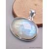 Pendentif Pierre de lune bleue Péristérite oval Bijoux en Pierre de lune CWA12
