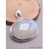 Pendentif Pierre de lune bleue Péristérite oval Bijoux en Pierre de lune CWA12