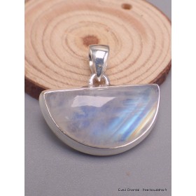 Bijou pendentif en Pierre de lune bleue semi-oval Bijoux en Pierre de lune CWA12.3