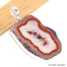 Grand Pendentif Agate de Botswana tranche Bijoux en Agate CWA13.1