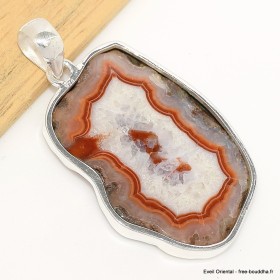 Grand Pendentif Agate de Botswana tranche Bijoux en Agate CWA13.1