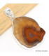 Pendentif Agate de Botswana tranche ocre jaune Pendentifs pierres naturelles CWA13.2