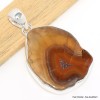 Pendentif Agate de Botswana tranche ocre jaune Pendentifs pierres naturelles CWA13.2