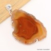 Pendentif Agate de Botswana tranche serti griffes Bijoux en Agate CWA13.3