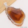 Pendentif Agate de Botswana tranche serti griffes Bijoux en Agate CWA13.3