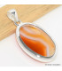Pendentif Agate du Lac Supérieur orange blanche Pendentifs pierres naturelles CWA14