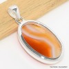 Pendentif Agate du Lac Supérieur orange blanche Pendentifs pierres naturelles CWA14