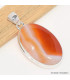 Pendentif Agate du Lac Supérieur orange blanche Pendentifs pierres naturelles CWA14