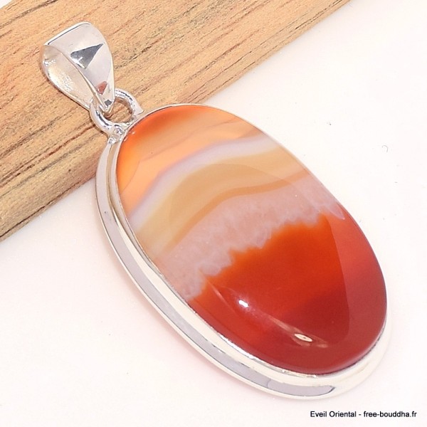 Pendentif oval Agate du Lac Supérieur Minesotta Pendentifs pierres naturelles CWA14.3