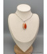 Pendentif Agate du Lac Supérieur orange blanche Pendentifs pierres naturelles CWA14