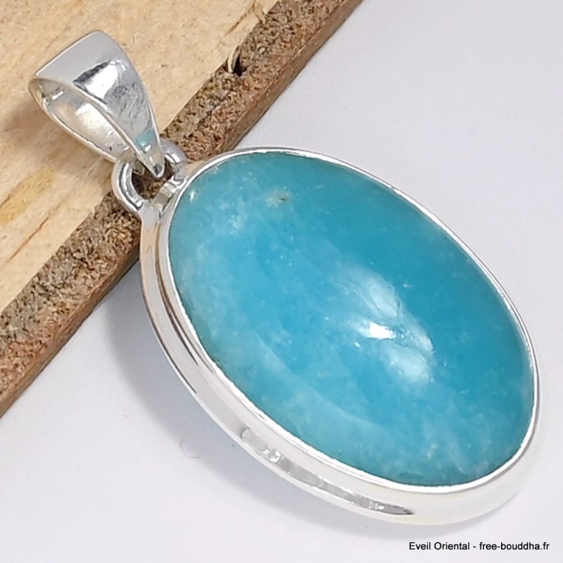 Pendentif pierre naturelle Smithsonite bleue Bijoux en Smithsonite CWA16.2