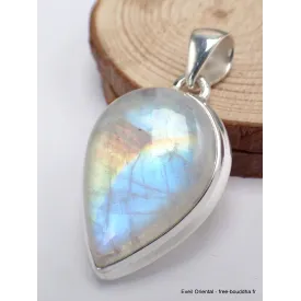 Bijou pendentif en Pierre de lune bleue péristérite - Bijoux en Pierre de lune