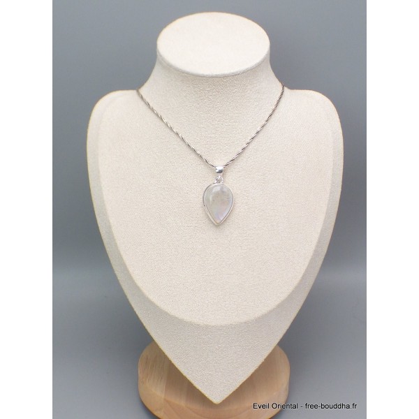 Bijou pendentif en Pierre de lune bleue péristérite Bijoux en Pierre de lune CWA12.5