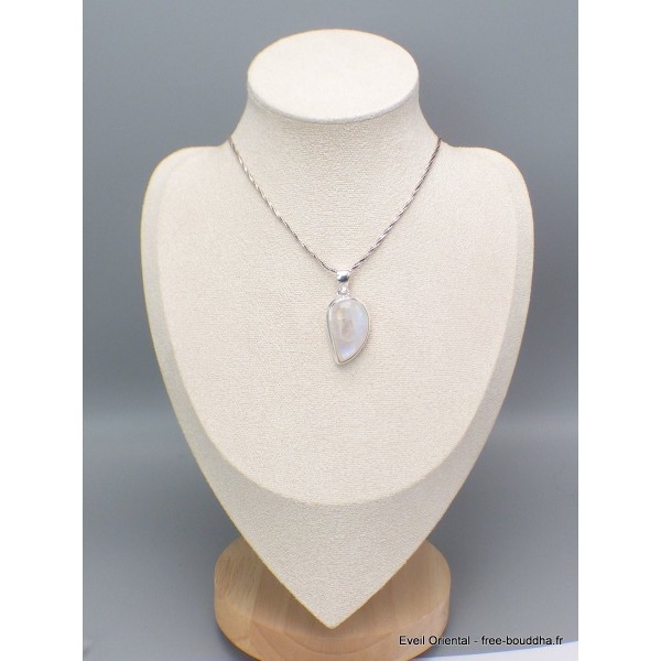 Bijou en Pierre de lune bleue péristérite forme larme Bijoux en Pierre de lune CWA12.7