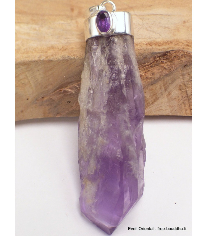 Grand pendentif Améthyste brute Pendentifs pierres naturelles CWA18