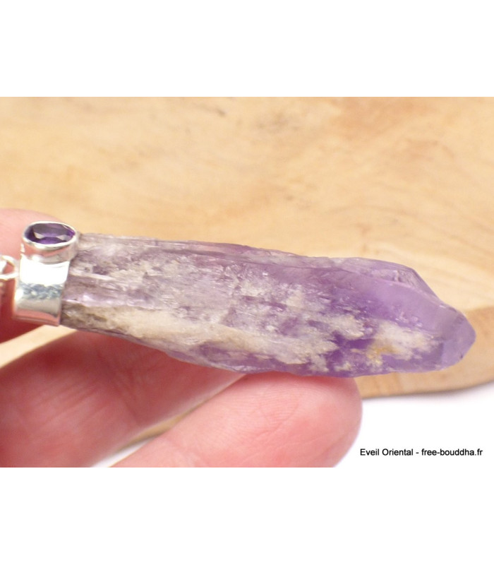Grand pendentif Améthyste brute Pendentifs pierres naturelles CWA18
