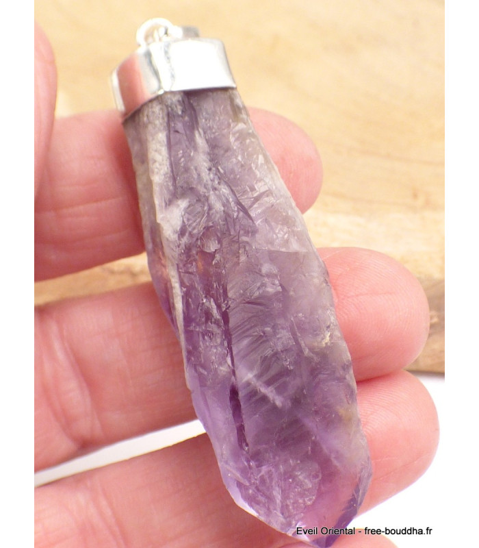 Grand pendentif Améthyste brute Pendentifs pierres naturelles CWA18