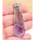 Grand pendentif Améthyste brute sur roche-mère Bijoux en Améthyste CWA18.2