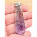 Grand pendentif Améthyste brute sur roche-mère Bijoux en Améthyste CWA18.2