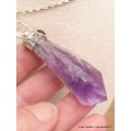 Grand pendentif Améthyste brute et Diamant d'Herkimer Bijoux en Diamant d'Herkimer CWA18.3
