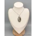 Gros pendentif Actinolite verte ovale - Pendentifs pierres naturelles