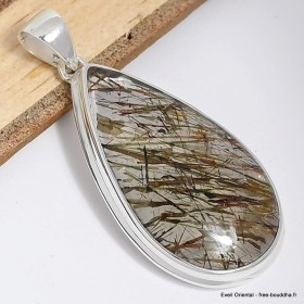 Pendentif bijou Actinolite verte forme goutte Bijoux en Actinolite CWA23.2